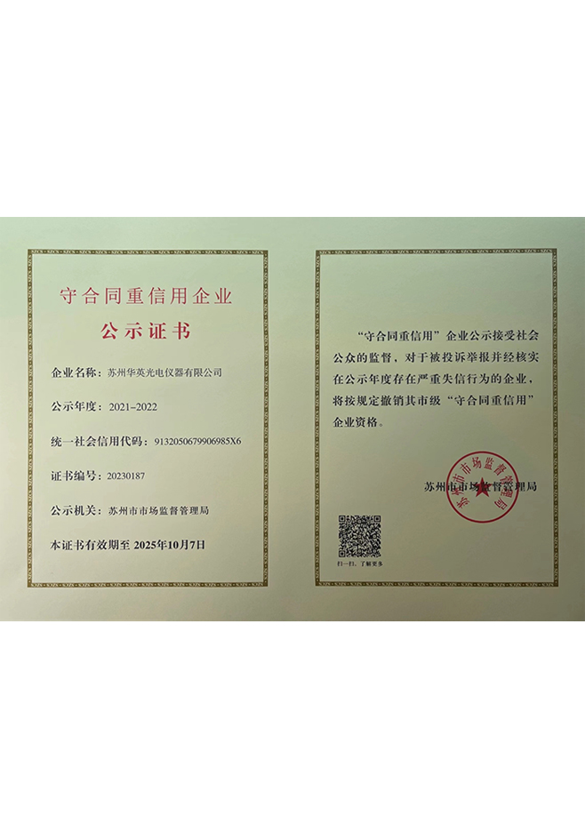 Publicity Certificate for Contract abiding and Creditworthy Enterprises